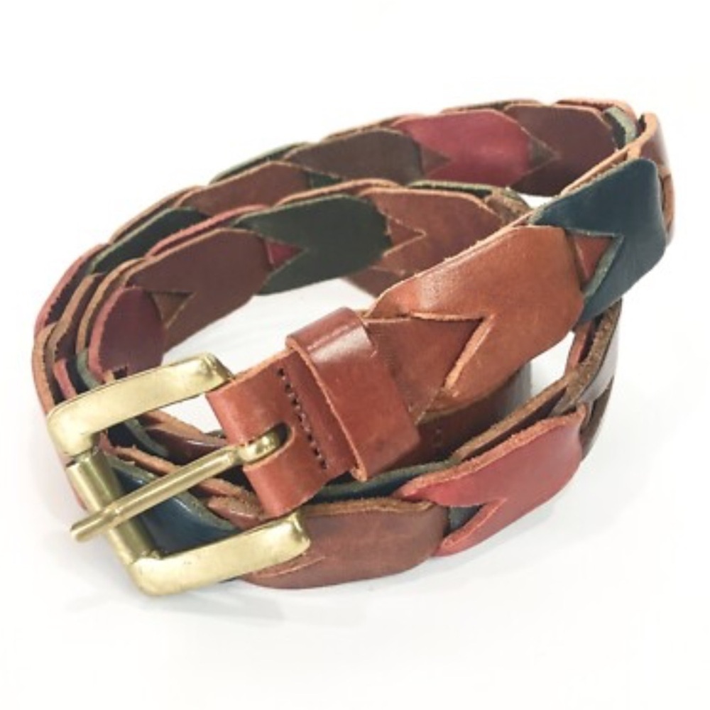 Vintage Fossil multicolor leather link belt Size Large